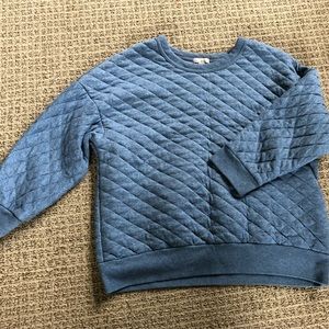 Gap 3/4 Sleeve Quilted Sweatshirt